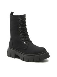 Jenny Fairy Trapery WS5816-02 Czarny. Czarne trapery damskie Jenny Fairy, z materiału, bez zapięcia. Za 89.99 zł.