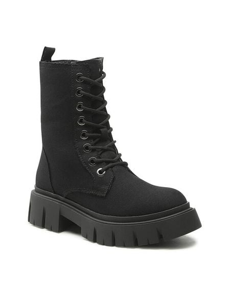 Jenny Fairy Trapery WS5816-02 Czarny. Czarne trapery damskie Jenny Fairy, z materiału, bez zapięcia. Za 89.99 zł.