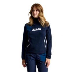 Bluza Slam Graphic Ws Hoodie Damskie. Niebieskie bluzy damskie SLAM, l, bez wzorów, z bawełny, sportowe, bez ramiączek, z kapturem. Za 566.99 zł.