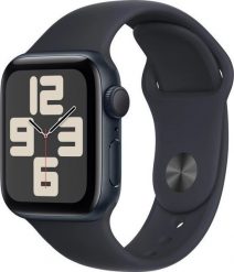 Smartwatch Apple Watch SE Gen.2 GPS 40mm Midnight Alu Sport M/L Czarny (MXE93). Czarne zegarki smartwatch Apple, bez wzorów. Za 993.68 zł.