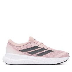 Buty do biegania adidas. Czerwone obuwie sportowe damskie Adidas, bez wzorów, bez zapięcia, do biegania. Za 259.99 zł.
