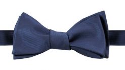 Mucha do Samodzielnego Zawiązania, Granatowa, Jednokolorowa, Elegancka -ALTIES. Niebieskie krawaty i muchy Alties, bez wzorów, eleganckie. Za 54.00 zł.