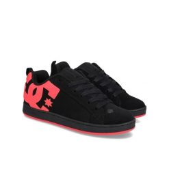 Buty dc-shoes czarne skórzane sportowe. Czarne obuwie sportowe damskie DC Shoes, bez wzorów, ze skóry, bez zapięcia. Za 369.99 zł.