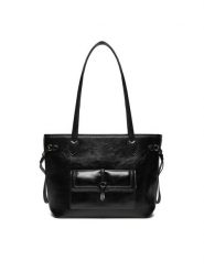 Monnari Torebka BAG6000 Czarny. Czarne shopperki damskie Monnari, bez wzorów, ze skóry, bez dodatków. Za 139.99 zł.