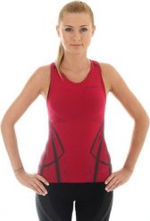Brubeck Koszulka damska Fitness W bordowa r. L (TA10150*L). Czerwone bluzki damskie Brubeck, l, bez wzorów, bez kołnierzyka, bez ramiączek. Za 67.61 zł.