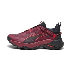 Buty trekkingowe PUMA Explore NITRO dla kobiet - Dark Jasper-Black-Fire Orchid. Czarne obuwie trekkingowe damskie Puma, z gumy, bez zapięcia. Za 404.70 zł.