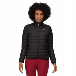 Kurtka turystyczna damska Hillpack przejściowa. Czarne kurtki sportowe damskie Regatta, l, bez wzorów, z poliamidu, bez ramiączek, bez kaptura, trekkingowe. W wyprzedaży za 257.60 zł.