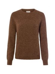Fynch-Hatton Sweter damski z dzianiny z zawartością alpaki Kobiety Wełna brązowy marmurkowy, S. Brązowe swetry nierozpinane damskie Fynch-Hatton, s, bez wzorów, z dzianiny, bez kołnierzyka, bez ramiączek. Za 649.95 zł.