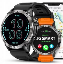 Smartwatch JG Smart HK08 Czarny (HK08-CZARNY). Czarne zegarki smartwatch JG Smart, bez wzorów. Za 244.99 zł.