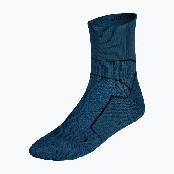 Skarpety Mizuno ER Trail. Niebieskie skarpetki damskie Mizuno, bez wzorów, z elastanu. Za 27.99 zł.