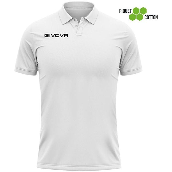 Letnia koszula polo Givova z bawełnianego piké - Sportowa elegancja. Koszule męskie Givova, na lato, m, bez wzorów, z bawełny, eleganckie, bez kołnierzyka, bez ramiączek. Za 155.99 zł.