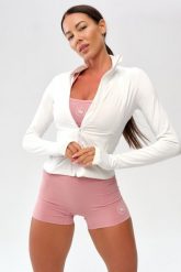 Damska bluza sportowa treningowa Rough Radical Zoya Zip. Białe bluzy damskie ROUGH RADICAL, xs, bez wzorów, z elastanu, eleganckie, bez ramiączek, bez kaptura. Za 143.92 zł.