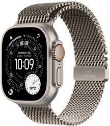 Smartwatch Apple Watch Ultra 3 GPS + Cellular 49mm Natural Titanium / Titanium Milanese Loop M Szary (MEWY4QF/A). Szare zegarki smartwatch Apple, bez wzorów. Za 4,709.82 zł.