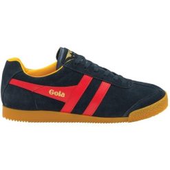Trenerzy Gola Harrier. Czerwone buty sportowe męskie Gola, bez wzorów, bez zapięcia. Za 299.00 zł.