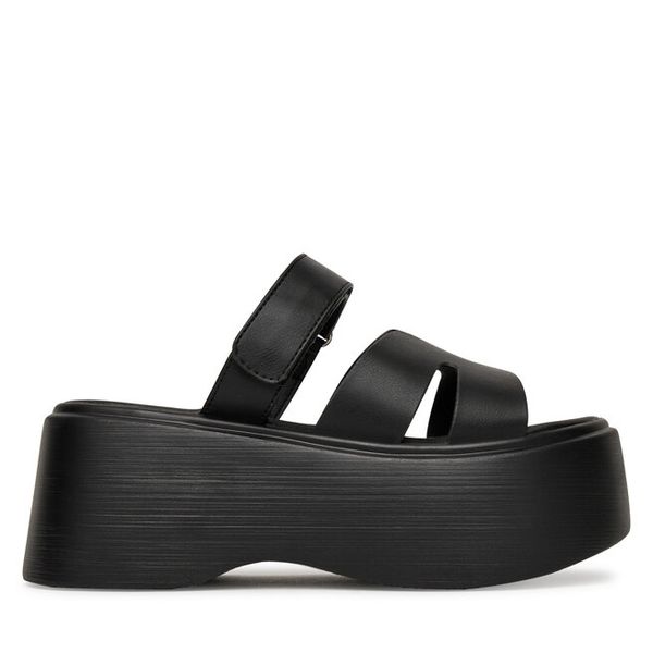 Klapki DeeZee. Czarne klapki damskie DeeZee, bez wzorów, bez obcasa, bez zapięcia. Za 139.99 zł.