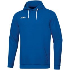 Bluza z kapturem Jako Base. Niebieskie bluzy damskie Jako, s, bez wzorów, z bawełny, biznesowe, bez ramiączek, z kapturem. Za 319.00 zł.