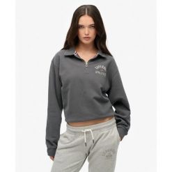 Damska bluza rozpinana z zamkiem 1/4 Superdry Athletic. Brązowe bluzy damskie Superdry, na zimę, bez wzorów, sportowe, bez ramiączek, bez kaptura. Za 288.40 zł.