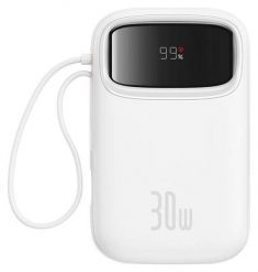 Baseus QPow 2 10000 mAh 30W 2xUSB-C biały. Białe powerbanki . Za 100.00 zł.