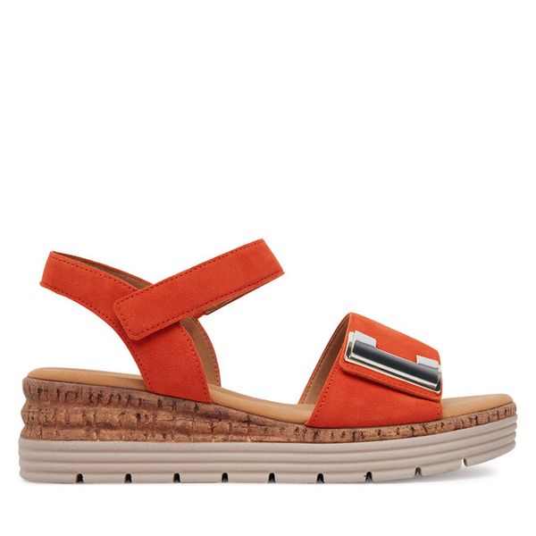 Sandały Gabor. Brązowe sandały damskie Gabor, bez wzorów, bez obcasa, na koturnie, bez zapięcia. Za 649.99 zł.