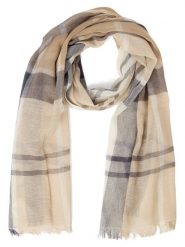 Barbour szalik z płótna - Abigail Tartan Kobiety Bawełna beżowy|niebieski|biały, 50. Białe szaliki damskie Barbour, bez wzorów, z bawełny. Za 249.95 zł.