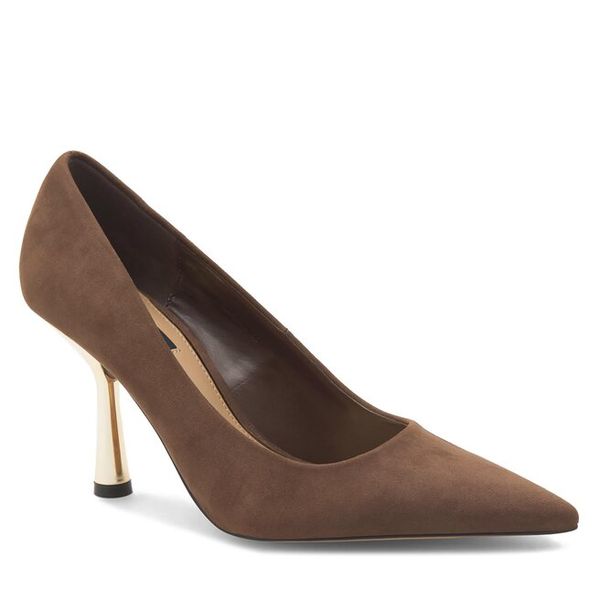 Szpilki Nine West. Brązowe szpilki damskie Nine West, bez wzorów, bez obcasa, na szpilce, bez zapięcia. Za 184.99 zł.