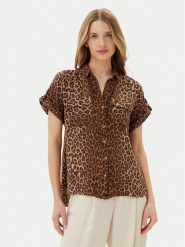 Vero Moda Koszula Bumpy 10331923 Brązowy Regular Fit. Brązowe koszule damskie Vero Moda, s, bez wzorów, z wiskozy, bez kołnierzyka, bez ramiączek. Za 79.99 zł.
