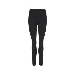 Damskie legginsy jeździeckie z pełną przyczepnością Equipage Finley. Czarne legginsy damskie EQUIPAGE, bez wzorów. Za 339.50 zł.