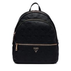 Plecak Guess. Czarne plecaki damskie Guess, z aplikacjami. Za 674.99 zł.