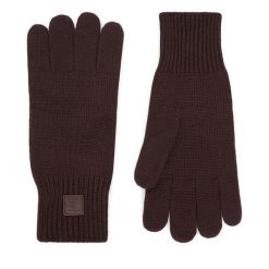 Rękawiczki Beverly Hills Polo Club. Brązowe rękawiczki męskie Beverly Hills Polo Club, bez wzorów, z dzianiny. Za 49.99 zł.