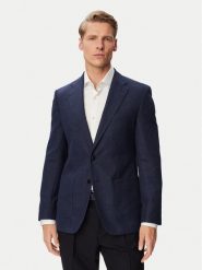 BOSS Marynarka H-Hutson-2PP-263 50567488 Granatowy Slim Fit. Niebieskie garnitury męskie Boss, m, bez wzorów, z bawełny, bez kołnierzyka, bez ramiączek. Za 2,199.00 zł.