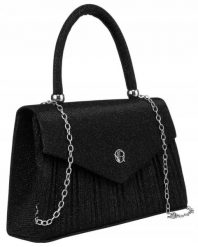 Kopertówka elegancka Rovicky R-XS003 czarna. Czarne torebki do ręki damskie ROVICKY, bez wzorów, na ramię, bez dodatków. Za 34.00 zł.