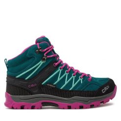 Trekkingi CMP. Niebieskie obuwie sportowe damskie CMP, bez wzorów, bez zapięcia, trekkingowe. Za 249.99 zł.