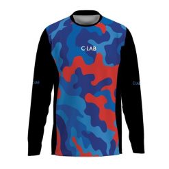 Koszulka MTB Enduro z długim rękawem Camo. Czarne bluzy męskie C-LAB, bez wzorów, z tkaniny, sportowe, bez ramiączek, bez kaptura. Za 329.17 zł.