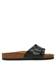 Birkenstock Klapki Catalina Bf 1027783 Czarny. Czarne klapki damskie Birkenstock, bez wzorów, ze skóry, bez obcasa, bez zapięcia. Za 359.99 zł.