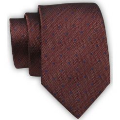 Krawat Alties (7 cm) - Miedziano Brązowy w Drobny Groszek. Brązowe krawaty i muchy Alties, bez wzorów, z tkaniny, eleganckie. Za 40.00 zł.