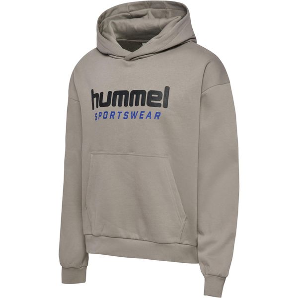 Bluza z kapturem Hummel Boxy Logo. Szare bluzy damskie Hummel, xs, bez wzorów, z bawełny, sportowe, bez ramiączek, z kapturem. Za 232.50 zł.
