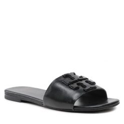 Klapki Tory Burch. Czarne klapki damskie Tory Burch, bez wzorów, bez obcasa, bez zapięcia. Za 1,789.00 zł.