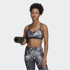 Biustonosz adidas Adidas Wms Sport-bh Yo Ess Ls, Kobiety. Czarne bielizna sportowa damska Adidas, bez wzorów, z poliesteru. Za 290.00 zł.