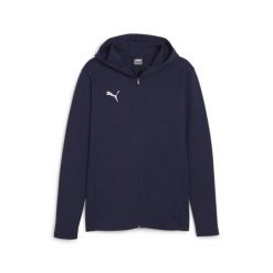 Bluza z kapturem i zamkiem błyskawicznym Puma TeamFinal. Niebieskie bluzy męskie Puma, l, bez wzorów, z kapturem, do piłki nożnej. Za 301.00 zł.