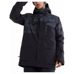 Kurtka narciarska męska Ryder Jacket. Czarne kurtki sportowe męskie FUNDANGO, na zimę, m, bez wzorów, z materiału, bez kaptura, narciarskie. Za 719.90 zł.