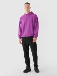 4F Spodnie dresowe męskie 4F x Robert Lewandowski - czarne S. Czarne spodnie sportowe męskie 4F, l, bez wzorów, z bawełny. W wyprzedaży za 119.99 zł.