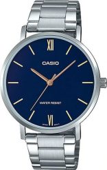 Zegarek Casio Zegarek Męski Casio MTP-VT01D-2B Dress. Zegarki męskie Casio, bez wzorów. Za 165.20 zł.