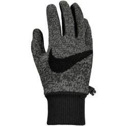 Męskie Rękawiczki Do Biegania DriFIT. Czarne rękawiczki męskie Nike, bez wzorów, z elastanu. Za 207.99 zł.