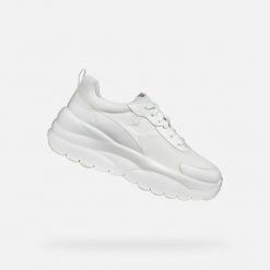 Buty GEOX D XTORS Biały. Białe obuwie trekkingowe damskie Geox, z syntetyku, bez zapięcia. Za 338.99 zł.