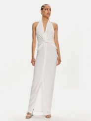 NORMA KAMALI Sukienka wieczorowa ST1243HPD51944 Biały Slim Fit. Białe sukienki damskie Norma Kamali, m, bez wzorów, z syntetyku, wizytowe, bez kołnierzyka, bez ramiączek. Za 669.99 zł.