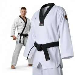 Dobok do Taekwondo MTX 2 Black (WT) bluza spodnie pas MOOTO. Białe bluzy damskie DBX BUSHIDO, l, bez wzorów, z bawełny, klasyczne, bez ramiączek, bez kaptura. Za 159.00 zł.