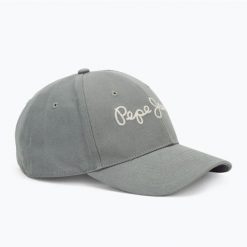 Czapka z daszkiem Pepe Jeans Mallon Cap. Szare czapki damskie Pepe Jeans, bez wzorów, z jeansu. Za 119.99 zł.