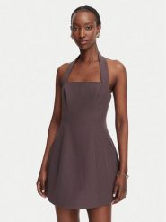 Bardot Sukienka koktajlowa Nevelle 59857DB Brązowy ciemny Slim Fit. Brązowe sukienki damskie Bardot, bez wzorów, z syntetyku, wizytowe, bez kołnierzyka, bez ramiączek. Za 639.99 zł.