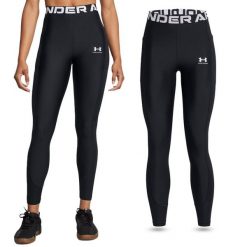 Legginsy termoaktywne damskie Under Armour HeatGear Rib szybkoschnące. Czarne legginsy damskie Under Armour, bez wzorów. Za 247.45 zł.