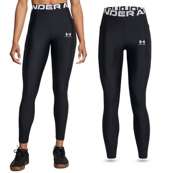 Legginsy termoaktywne damskie Under Armour HeatGear Rib szybkoschnące. Czarne legginsy damskie Under Armour, bez wzorów. Za 251.05 zł.
